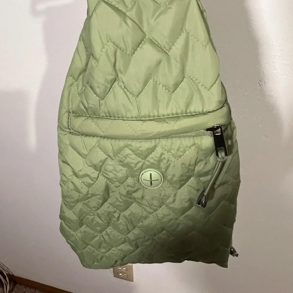 Top Paw Green Quilted Pet Sling - 0S - Smaller Dog